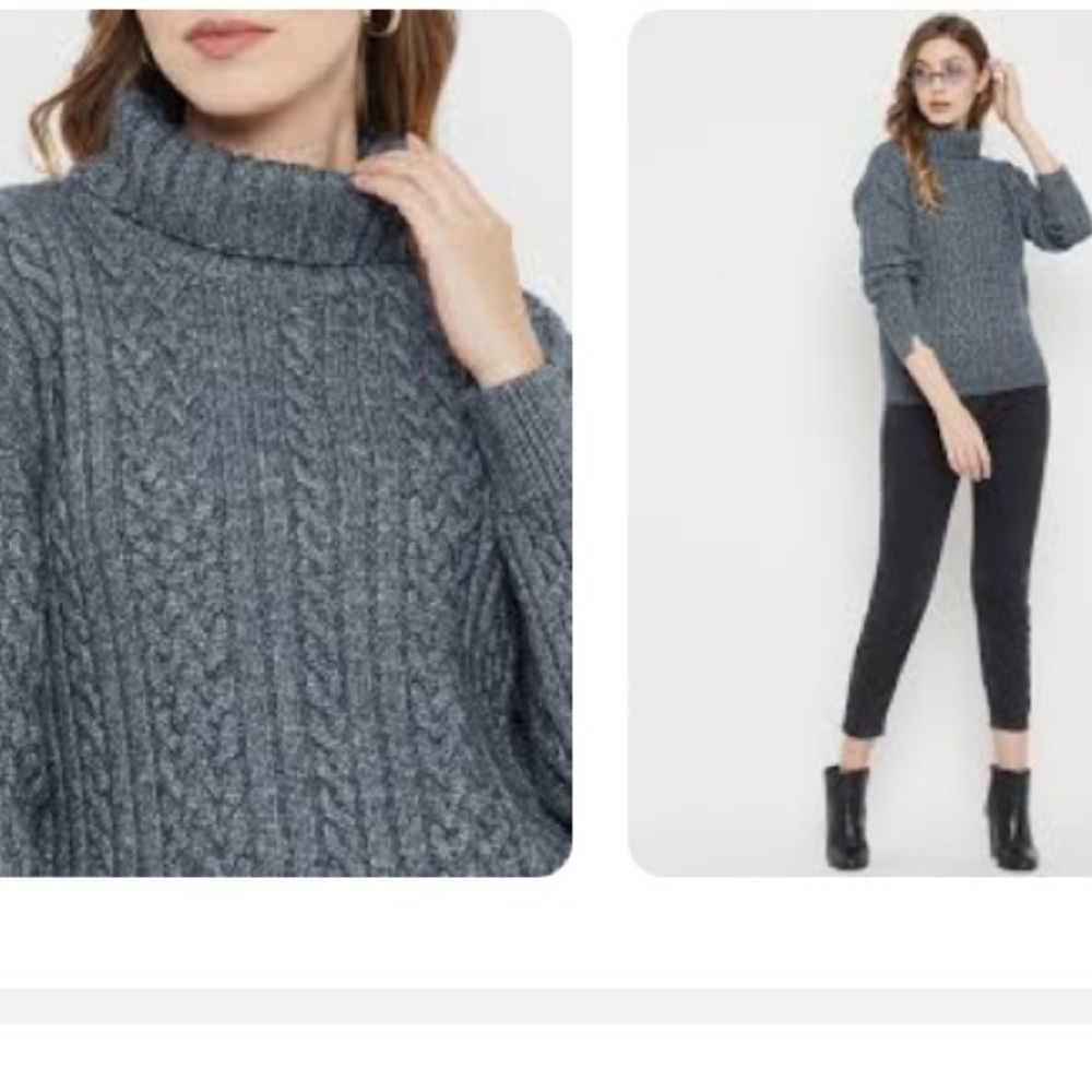 American eagle outfitters Fishermaan Gray Long Sweater S/P soft thick y2k